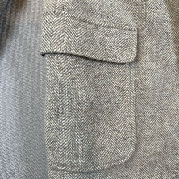 VTG Cricketeer Tweed Herringbone Blazer Sport Coat Men 40R Wool 2 Button (wood) - Picture 3 of 10